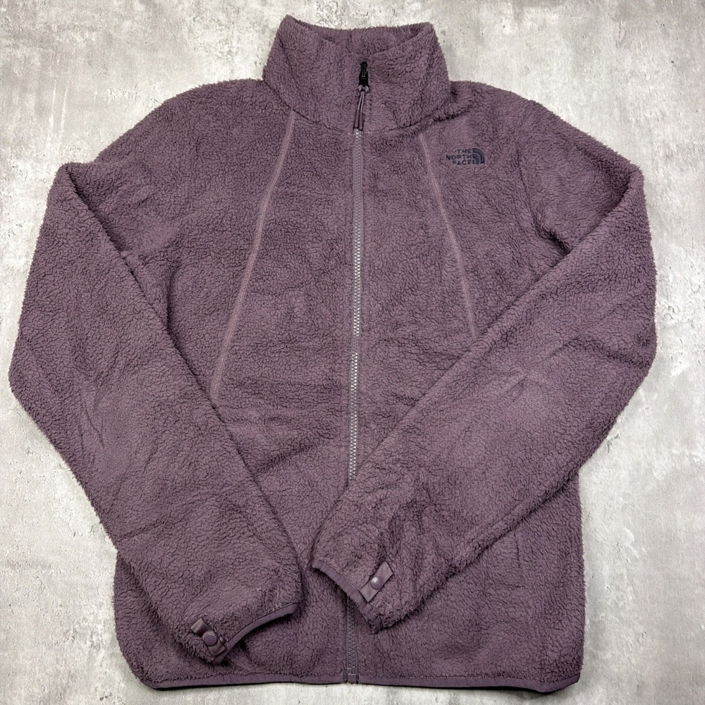 The North Face Fleece Jacket Womens Small Purple Full Zip Soft High Pile Cozy